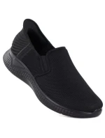 Pánské textilní nazouvací sportovní polobotky černé NEWS 170-M