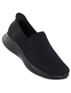 Pánské textilní nazouvací sportovní polobotky černé NEWS 170-M