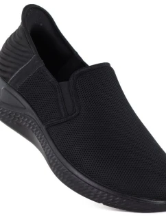 Pánské textilní nazouvací sportovní polobotky černé NEWS 170-M