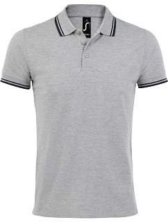 SOL'S Pasadena Men Pánské piqué polo 25.0577 grey melange/french navy