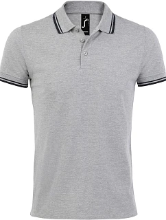 SOL'S Pasadena Men Pánské piqué polo 25.0577 grey melange/french navy