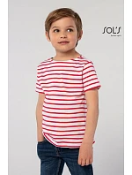 SOL'S Miles Kids Dětské pruhované tričko 25.1400 white/red SOL'S Miles Kids Dětské pruhované tričko 25.1400 white/red