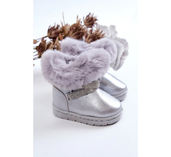 dětské sněhule s kubickými zirkony stříbrný Hollee dětské sněhule s kubickými zirkony stříbrný Hollee