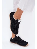 Dámské Sportovní Boty Z Eko Semiše Černé model 21701308 - Boto Dámské Sportovní Boty Z Eko Semiše Černé model 21701308 - Boto