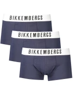 3PACK Pánské boxerky Bikkembergs tmavě modré