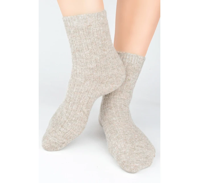 PONOŽKY BEZ TLAKU HLADKÉ S VLNOU SB133