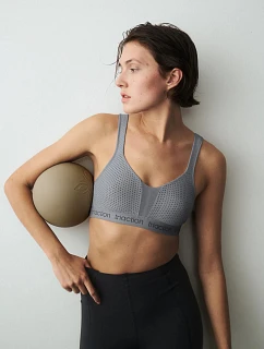 Dámská sportovní podprsenka Triaction Energy Lite N EX Weathervane šedá - TRIUMPH