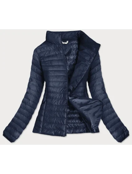Tmavě modrá prošívaná dámská bunda (6651-99) Tmavě modrá prošívaná dámská bunda (6651-99)