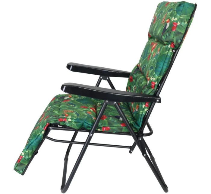 Zahradní křeslo s podnožkou 57x83x106CM FLOWER