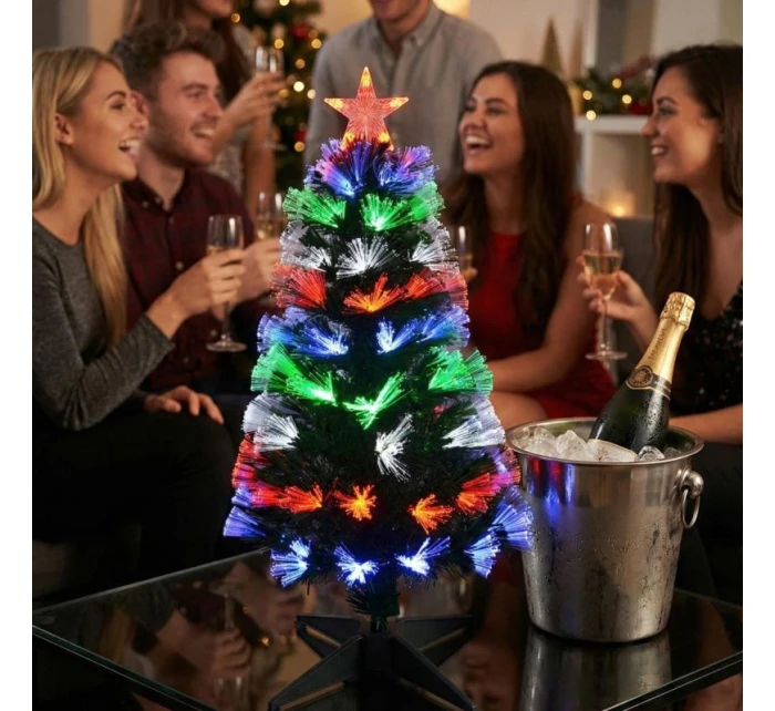 DEKORATIVNÍ VÁNOČNÍ STROMEK VÍCEBAREVNÝ 90CM