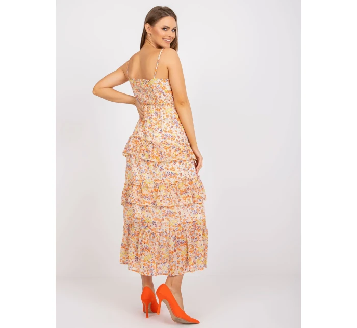 Dámské šaty EM SK Y6743 jasně oranžové Dámské šaty EM SK Y6743 jasně oranžové
