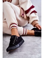 Dámské tenisky z nízkého materiálu Big Star KK274004 Černá Dámské tenisky z nízkého materiálu Big Star KK274004 Černá