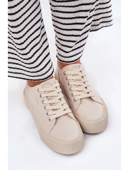 Dámské plátěné tenisky Big Star – béžové