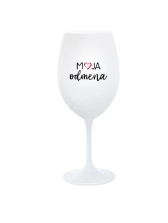 MOJA ODMENA - biely pohár na víno 350 ml