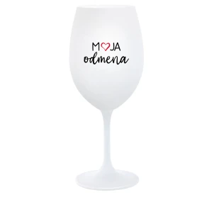 MOJA ODMENA - biely pohár na víno 350 ml MOJA ODMENA - biely pohár na víno 350 ml