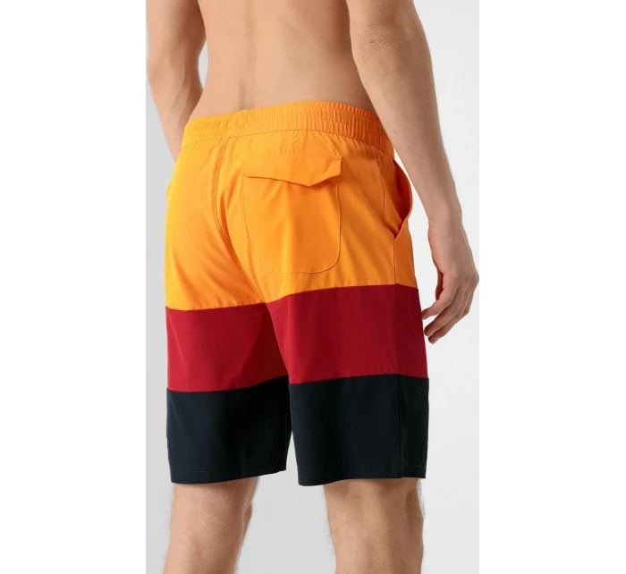 Pánské koupací šortkyH4L21-SKMT004 oranžovo-červeno-černá - 4F