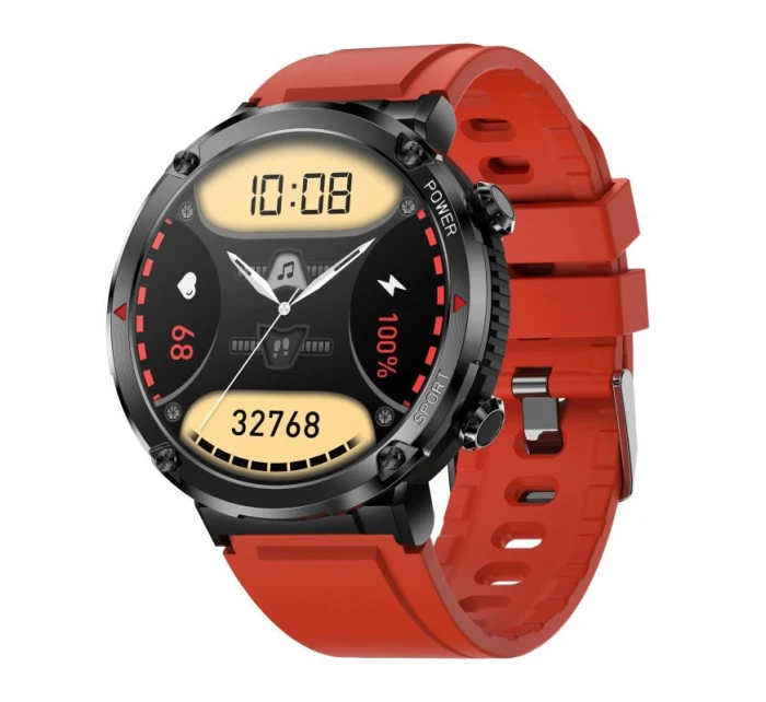 Chytré hodinky Gravity GT21-6 + červený silikonový řemínek Chytré hodinky Gravity GT21-6 + červený silikonový řemínek