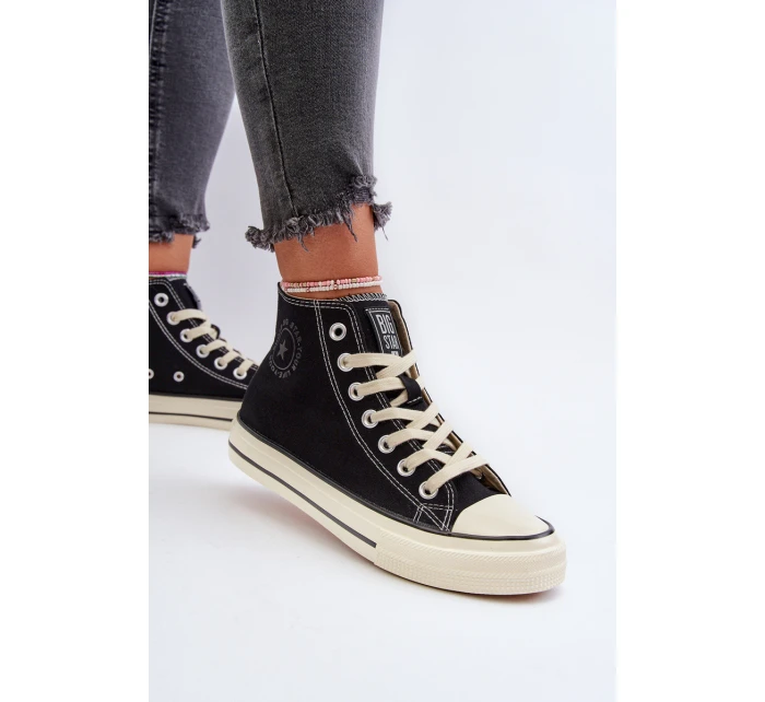 Dámské vysoké tenisky Big Star model 21654788 černé - Big Star Shoes Dámské vysoké tenisky Big Star model 21654788 černé - Big Star Shoes