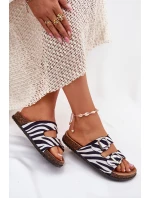 Dámské Pantofle S Přezkami Zebra Oliena Dámské Pantofle S Přezkami Zebra Oliena