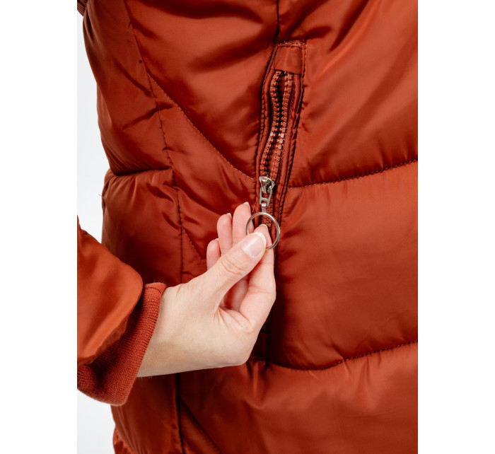 Dámská prošívaná bunda GLANO - oranžová