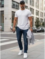 Jeansy męskie slim fit granatowe model 22022553 - FashionStreet