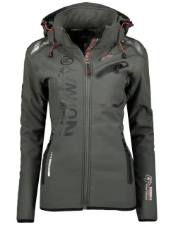 Geographical Norway dámská softshellová bunda Reine Grey/Black Lady 007 (WU6099F/GN Grey/Black)