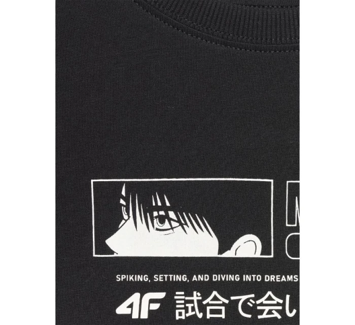 Chlapecké tričko oversize s potiskem 4F 4FJRAW25TTSHM3065-20S