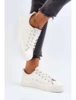 Dámské tenisky z ekologické kůže Big Star model 21649521 Bílé - Big Star Shoes Dámské tenisky z ekologické kůže Big Star model 21649521 Bílé - Big Star Shoes