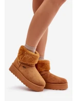 Sněhule na platformě s kožíškem Big Star model 21677558 Camel - Big Star Shoes