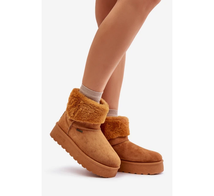 Sněhule na platformě s kožíškem Big Star model 21677558 Camel - Big Star Shoes