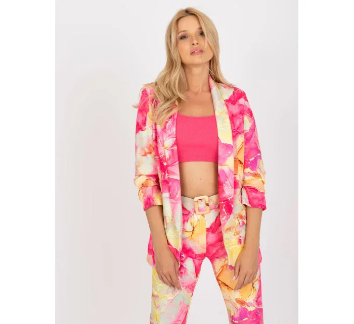 Dámské sako DHJ MA 7684A 1.22X růžová - FPrice Dámské sako DHJ MA 7684A 1.22X růžová - FPrice