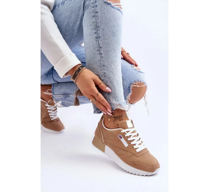 Sportovní obuv model 20985416 khaki Step in style - SWEET SHOES Sportovní obuv model 20985416 khaki Step in style - SWEET SHOES