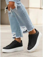 Dámské černé tenisky FashionStreet ZY1371 Dámské černé tenisky FashionStreet ZY1371