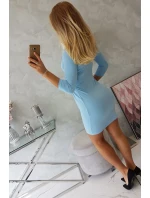 Přiléhavé šaty s modrou model 18747157 poprsí - K-Fashion Přiléhavé šaty s modrou model 18747157 poprsí - K-Fashion