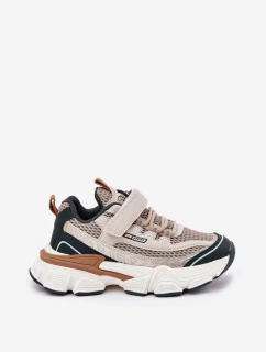 Tenisky Sportovní Boty Dětské Na Suchý Zip Béžové Ronivelle