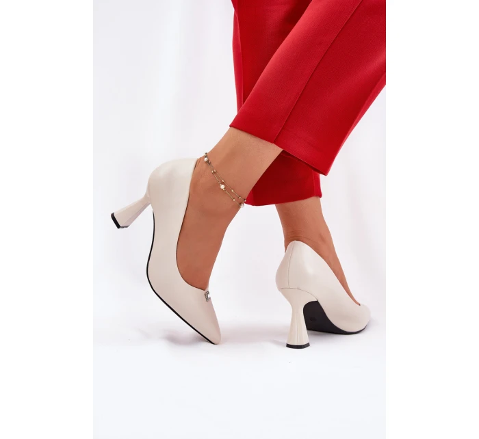 Elegantní Lodičky Na Se  Béžové model 21692763 - VINCEZA