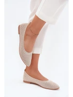Síťované Textilní Baleríny Dámské Béžové model 21702996 - Boto Síťované Textilní Baleríny Dámské Béžové model 21702996 - Boto