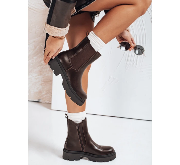 FashionStreet hnědé dámské boty ZY1208