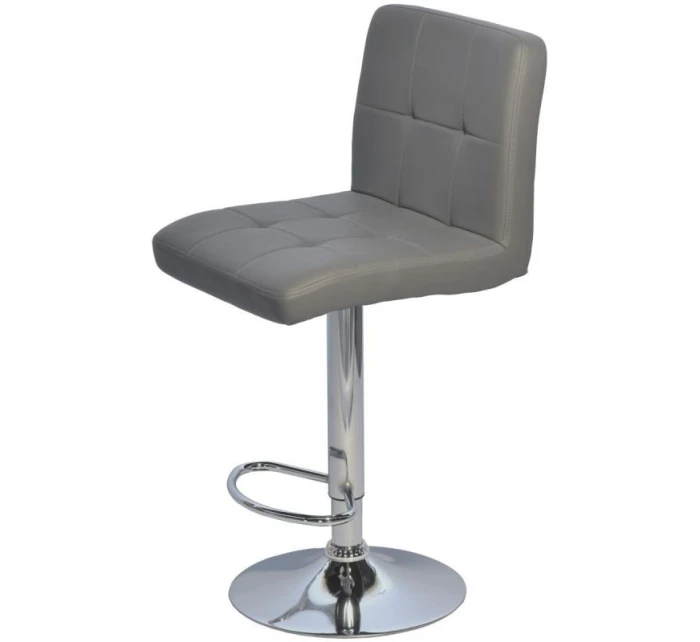 BAROVÁ ŽIDLE HOCKER ŠEDÁ SADA 2 KS