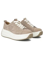 Dámské kožené boty na platformě béžové Filippo DP6795 Dámské kožené boty na platformě béžové Filippo DP6795