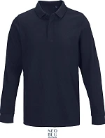 NEOBLU Owen LSL Men Pánské těžké piqué polo s dlouhým rukávem 24.4396 night blue