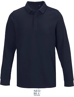 NEOBLU Owen LSL Men Pánské těžké piqué polo s dlouhým rukávem 24.4396 night blue
