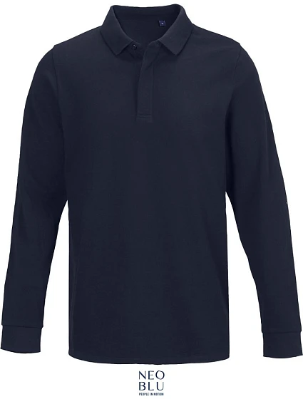 NEOBLU Owen LSL Men Pánské těžké piqué polo s dlouhým rukávem 24.4396 night blue