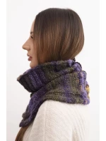 Komin dámský vlněný měkký šátek golf zimní KN21 khaki