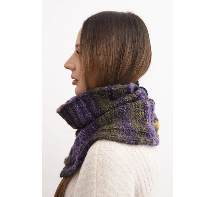 Komin dámský vlněný měkký šátek golf zimní KN21 khaki