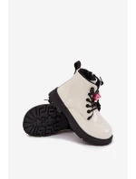 Zateplené dětské lakované kotníkové boty s přezkou Medvídek Bílá Jovellea Zateplené dětské lakované kotníkové boty s přezkou Medvídek Bílá Jovellea