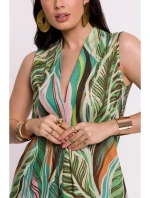 B283 Maxi šaty s potiskem - model 4 B283 Maxi šaty s potiskem - model 4