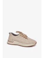 Dámské kožené lehké polobotky Artiker – béžové