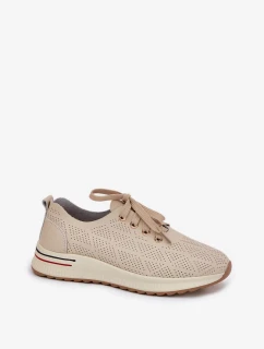 Dámské kožené lehké polobotky Artiker – béžové