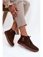 Dámské semišové barefoot polobotky s ozdobným detailem Zazoo – čokoládové